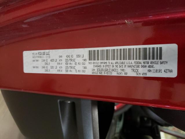 3C6URVUG0LE104311 - 2020 RAM PROMASTER 3500 HIGH წითელი ფოტო 14