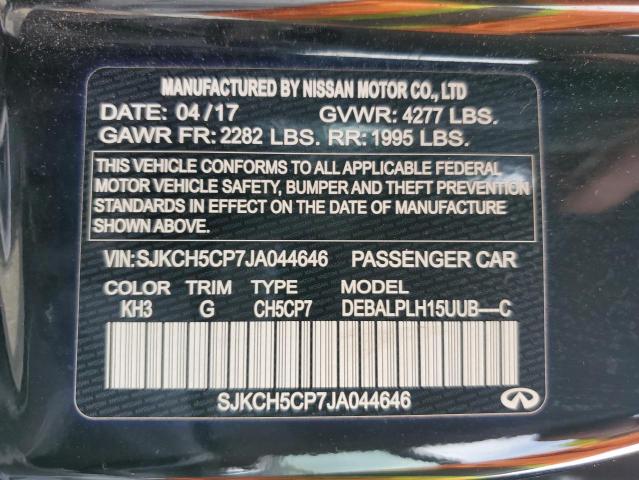 SJKCH5CP7JA044646 - 2018 INFINITI QX30 BASE أسود صورة 14