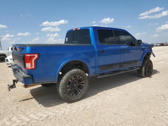 1FTEW1EF9GFC41926 - 2016 FORD F150 SUPERCREW BLUE photo 3