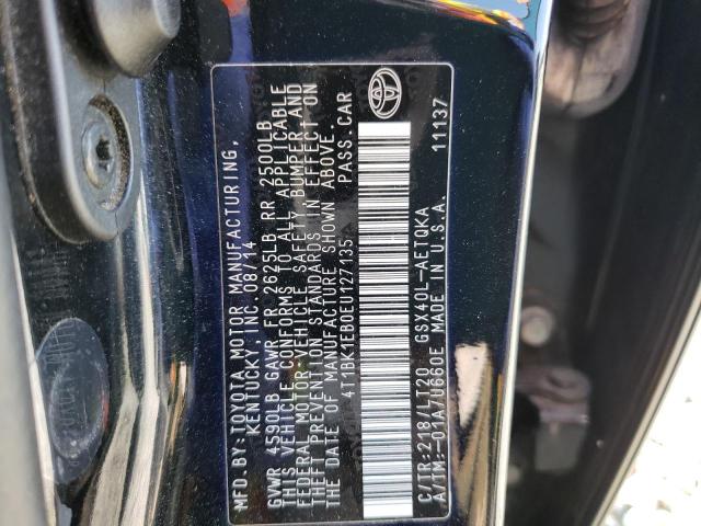 4T1BK1EB0EU127135 - 2014 TOYOTA AVALON BASE Qara foto 12