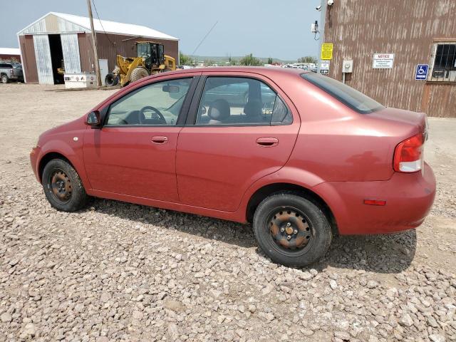 KL1TD52695B301708 - 2005 CHEVROLET AVEO BASE BURGUNDY photo 2