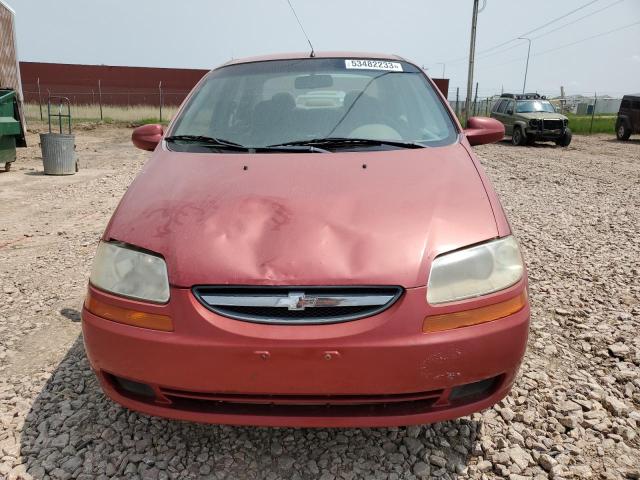 KL1TD52695B301708 - 2005 CHEVROLET AVEO BASE BURGUNDY photo 5