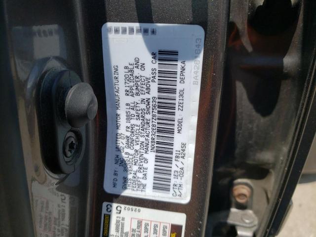 1NXBR32E87Z875639 - 2007 TOYOTA COROLLA CE GRAY photo 13