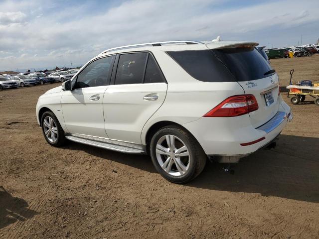 4JGDA5HB8CA011629 - 2012 MERCEDES-BENZ ML 350 4MATIC WHITE photo 2