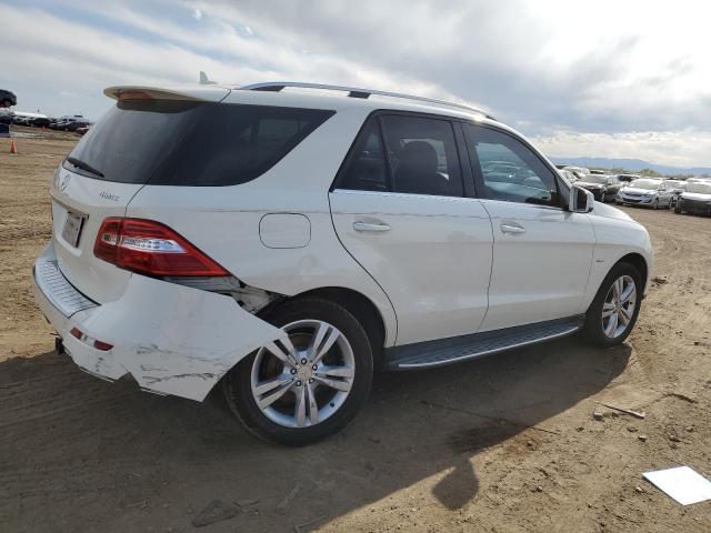 4JGDA5HB8CA011629 - 2012 MERCEDES-BENZ ML 350 4MATIC WHITE photo 3
