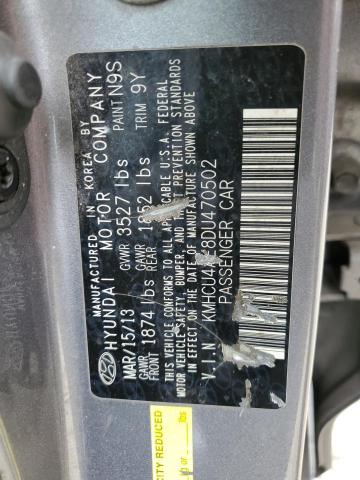 KMHCU4AE8DU470502 - 2013 HYUNDAI ACCENT GLS TWO TONE photo 12