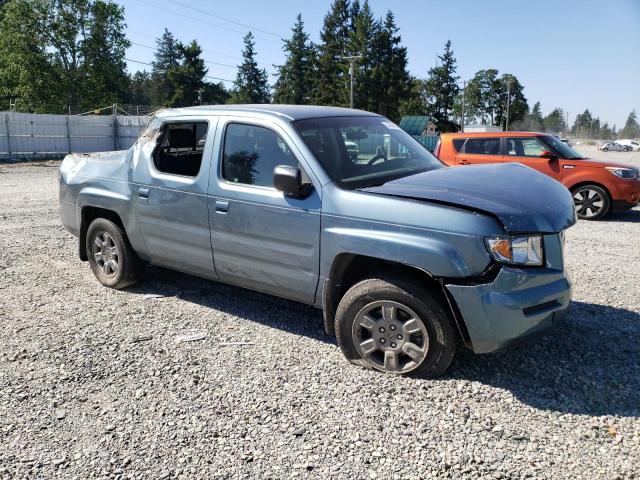 2HJYK16387H533431 - 2007 HONDA RIDGELINE RTX BLUE photo 4