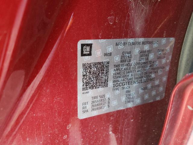 1GCGTEEN5J1322491 - 2018 CHEVROLET COLORADO ZR2 BURGUNDY photo 12