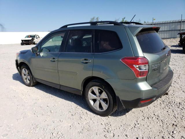 JF2SJAMC2EH486224 - 2014 SUBARU FORESTER 2.5I TOURING GREEN photo 2