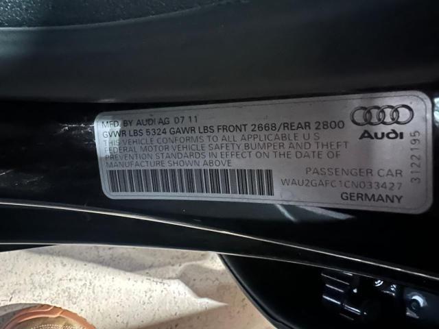 WAU2GAFC1CN033427 - 2012 AUDI A7 PRESTIGE BLACK photo 10