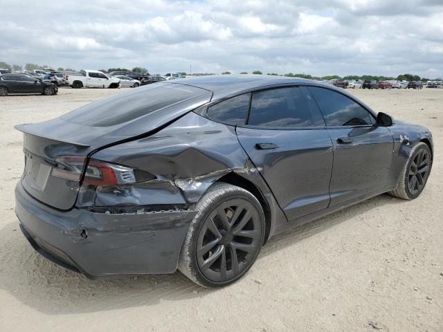 5YJSA1E51MF453924 - 2021 TESLA MODEL S GRAY photo 3