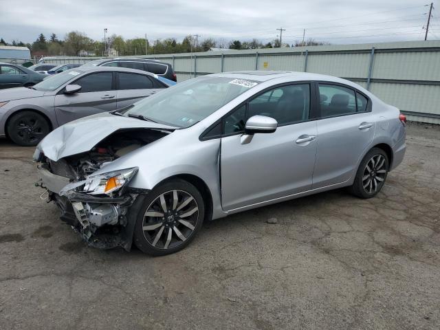 19XFB2F9XFE233454 - 2015 HONDA CIVIC EXL SILVER photo 1