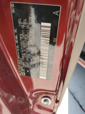 5TBRT34185S468056 - 2005 TOYOTA TUNDRA ACCESS CAB SR5 BURGUNDY photo 12