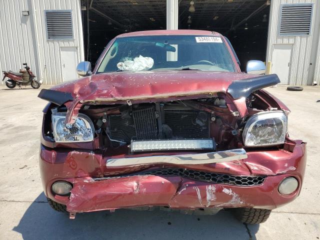 5TBRT34185S468056 - 2005 TOYOTA TUNDRA ACCESS CAB SR5 BURGUNDY photo 5