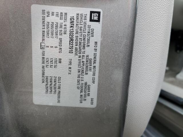 1GNFK13029R227910 - 2009 CHEVROLET TAHOE K1500 LS GRAY photo 14