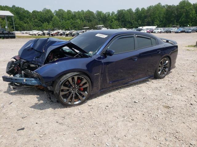 2C3CDXEJ6DH744719 - 2013 DODGE CHARGER SRT-8 BLUE photo 1