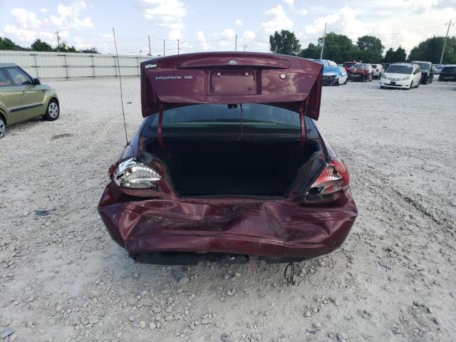 1FAFP53U06A106006 - 2006 FORD TAURUS SE BURGUNDY photo 6