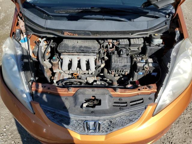 JHMGE8H40AS013695 - 2010 HONDA FIT SPORT ORANGE photo 11