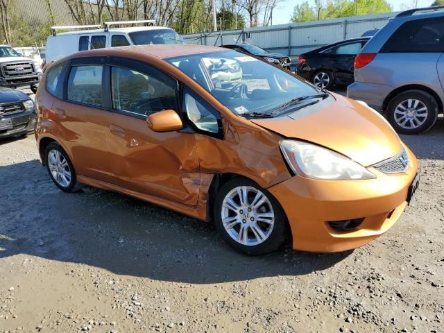 JHMGE8H40AS013695 - 2010 HONDA FIT SPORT ORANGE photo 4