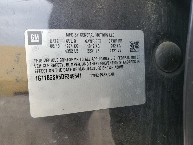 1G11B5SA5DF349541 - 2013 CHEVROLET MALIBU LS GRAY photo 12