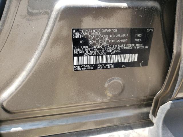 JTMZFREV9FD055370 - 2015 TOYOTA RAV4 LE GRAY photo 12