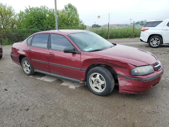 2G1WF52E259157677 - 2005 CHEVROLET IMPALA MAROON photo 4