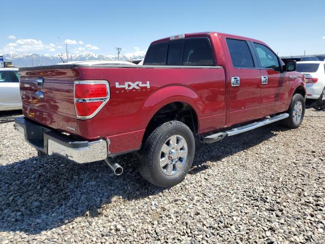 1FTFW1EF5DKE17278 - 2013 FORD F150 SUPERCREW RED photo 3