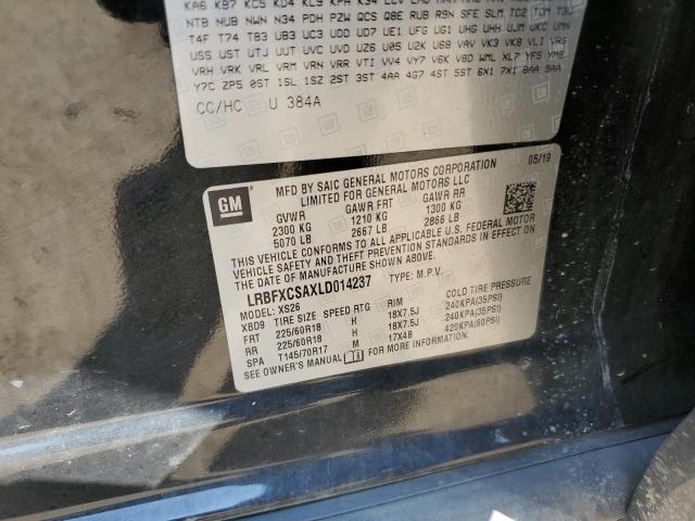 LRBFXCSAXLD014237 - 2020 BUICK ENVISION ESSENCE Schwarz Foto 13