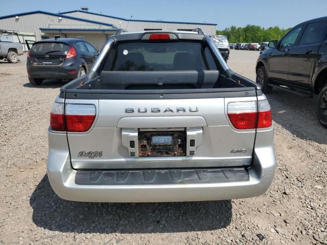 4S4BT62C256100949 - 2005 SUBARU BAJA SPORT SILVER photo 6