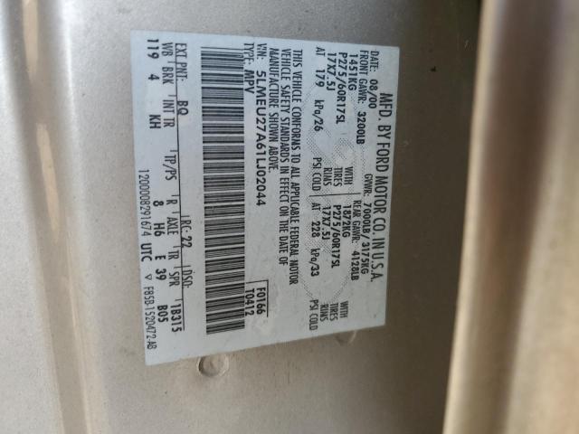 5LMEU27A61LJ02044 - 2001 LINCOLN NAVIGATOR GOLD photo 13