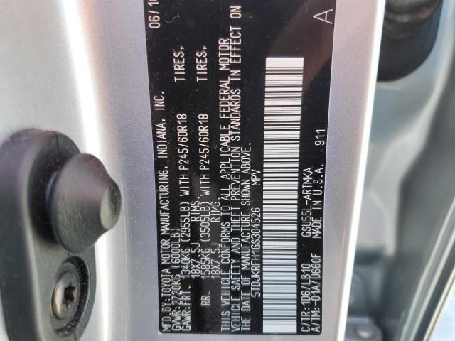 5TDJKRFH1GS304526 - 2016 TOYOTA HIGHLANDER XLE SILVER photo 13