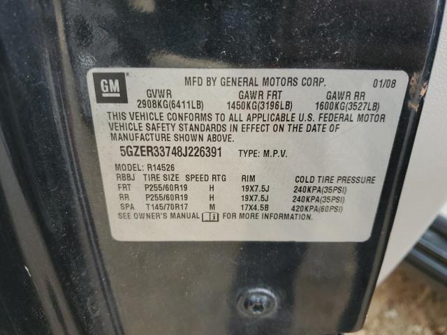 5GZER33748J226391 - 2008 SATURN OUTLOOK XR BLACK photo 13