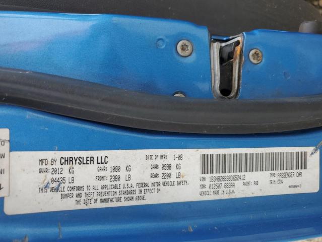 1B3HB28B98D652412 - 2008 DODGE CALIBER BLUE photo 12