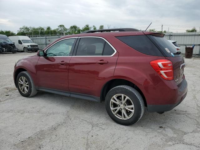 2GNALCEK6H1607552 - 2017 CHEVROLET EQUINOX LT BURGUNDY photo 2