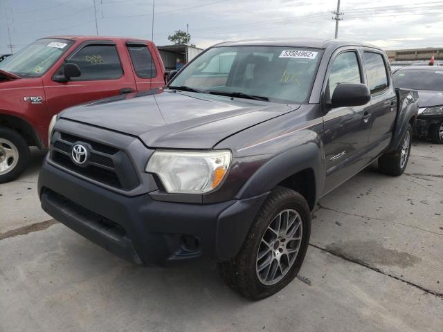 5TFJX4CN8EX041490 - 2014 TOYOTA TACOMA DOUBLE CAB GRAY photo 2