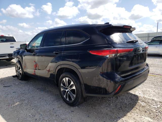 5TDGZRAH7MS057506 - 2021 TOYOTA HIGHLANDER XLE BLACK photo 2