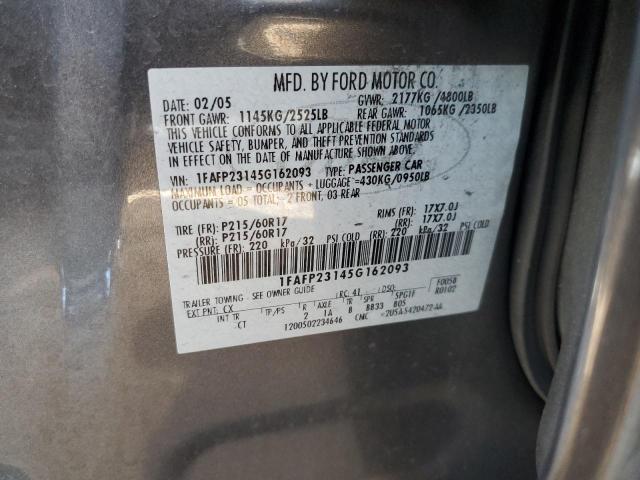 1FAFP23145G162093 - 2005 FORD FIVE HUNDR SE GRAY photo 13