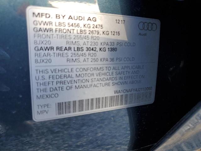 WA1CNAFY4J2113080 - 2018 AUDI Q5 PRESTIGE 蓝色 照片 14