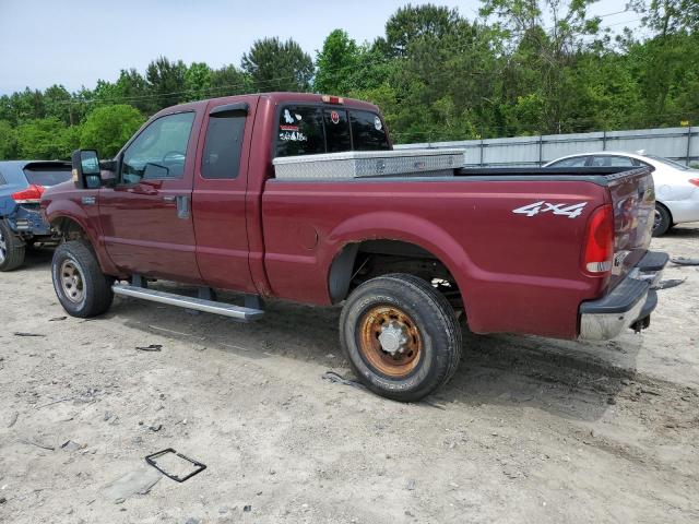 1FTNX21L44EA47952 - 2004 FORD F250 SUPER DUTY BURGUNDY photo 2