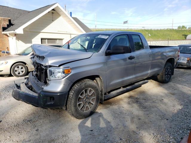 5TFCY5F19EX016408 - 2014 TOYOTA TUNDRA DOUBLE CAB SR/SR5 SILVER photo 1