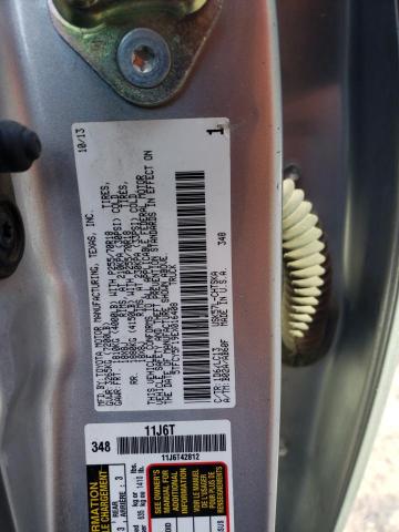 5TFCY5F19EX016408 - 2014 TOYOTA TUNDRA DOUBLE CAB SR/SR5 SILVER photo 12