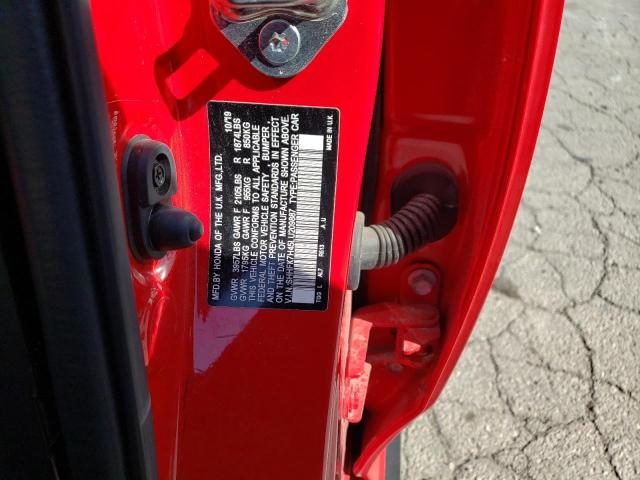 SHHFK7H45LU209887 - 2020 HONDA CIVIC SPORT 红色 照片 12