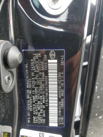 4T1G11AK3RU198009 - 2024 TOYOTA CAMRY SE NIGHT SHADE BLACK photo 12