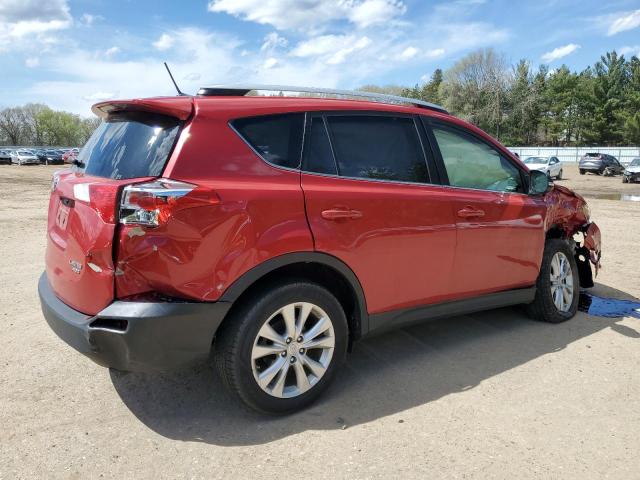 JTMDFREV7FD142033 - 2015 TOYOTA RAV4 LIMITED RED photo 3