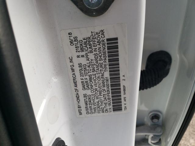 19UUB1F63KA001901 - 2019 ACURA TLX TECHNOLOGY WHITE photo 12