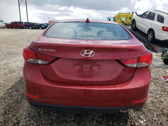 5NPDH4AEXGH740826 - 2016 HYUNDAI ELANTRA SE BURGUNDY photo 6