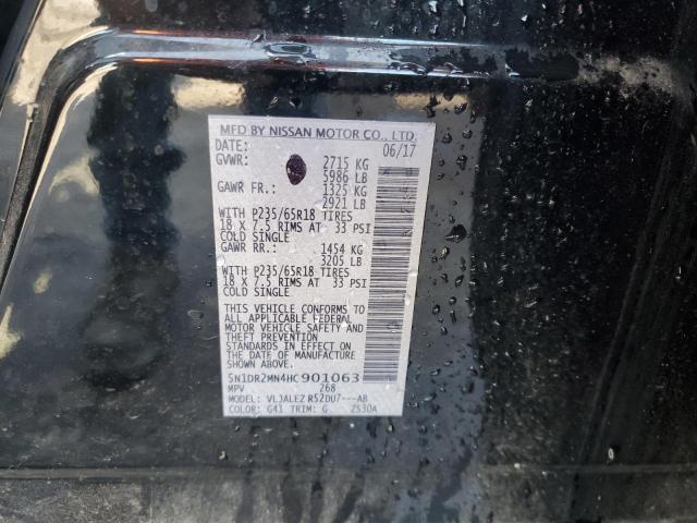 5N1DR2MN4HC901063 - 2017 NISSAN PATHFINDER S 黑色 照片 12