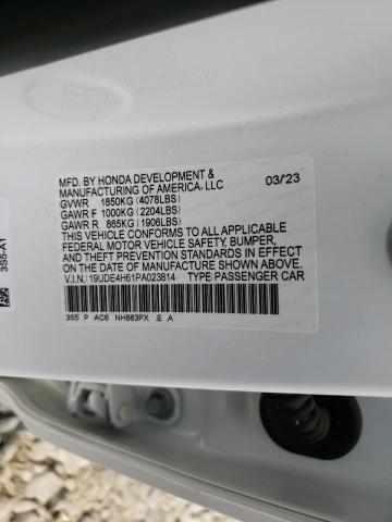19UDE4H61PA023814 - 2023 ACURA INTEGRA A-SPEC TECH WHITE photo 13
