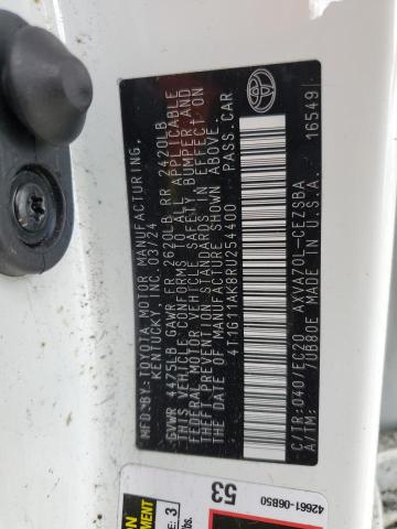 4T1G11AK8RU254400 - 2024 TOYOTA CAMRY SE NIGHT SHADE WHITE photo 12