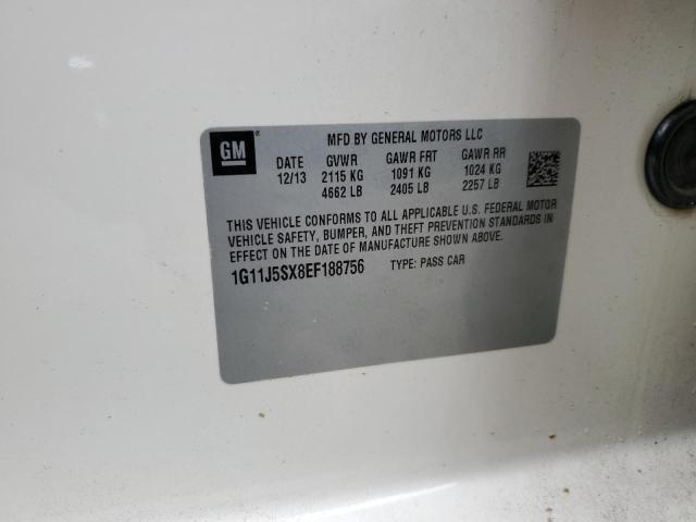 1G11J5SX8EF188756 - 2014 CHEVROLET MALIBU LTZ 白色 照片 13